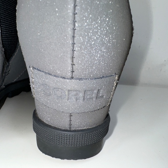Sorel Joan Of Arctic Wedge II Chelsea Booties Size Youth 4 Quarry Gray - Picture 10 of 15